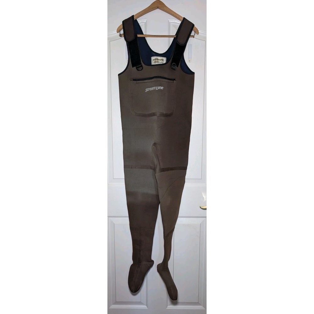 Stream Line ST Waders‎ Mens S Fly Fishing Stocking Foot Shoulder Strap Neoprene